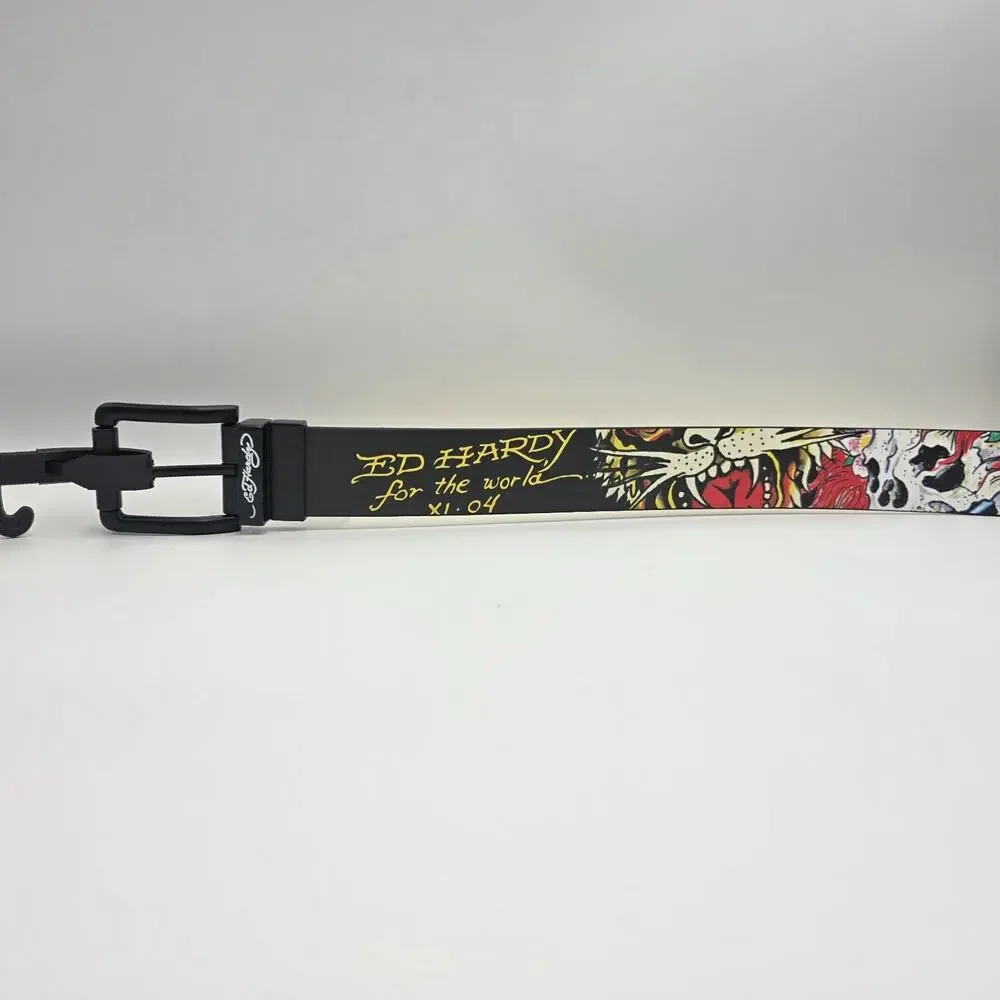 Ed Hardy For The World Men's Size 32 Reversible Belt New